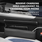 SEAMETAL Car Seat Storage Bag Leather Seat Gap Storage Pocket Slit Side Filler Box Car Interior Crevice Organizer Box