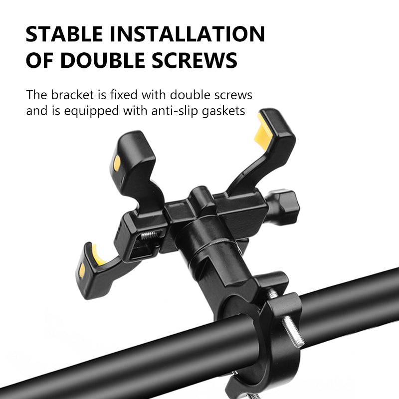 SEAMETAL Motorcycle Bicycle Phone Holder Aluminum Alloy Shock Absorption Phone Stand Waterproof Stable