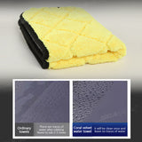 SEAMETAL Car Cleaning Towel 800GSM Coral Fleece Super Absorbent Double-sided Thick