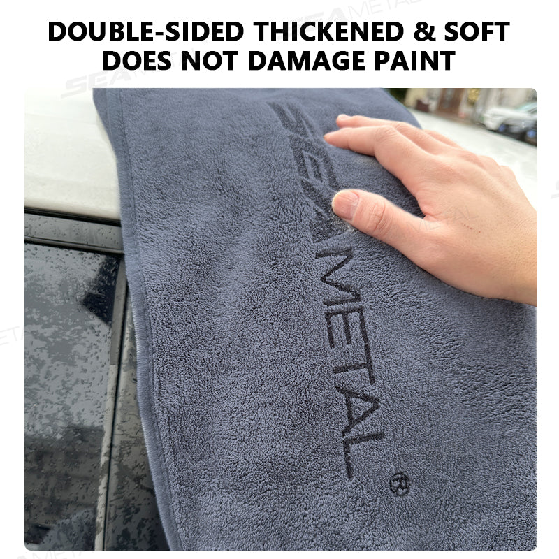 SEAMETSL 60X160CM Car Washing Towel Double Side Velvet Towel Car Drying Towel