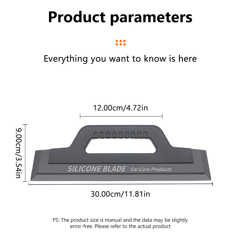 SEAMETAL Non-Scratch Soft Silicone Car Wash Wiper Handy Squeegee Water Window Wiper Drying Scraper Blade With Handle
