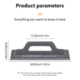 SEAMETAL Non-Scratch Soft Silicone Car Wash Wiper Handy Squeegee Water Window Wiper Drying Scraper Blade With Handle