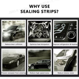SEAMETAL Car Door Rubber Seal Strips D Shaped Noise Insulation Weatherstrip Rubber Strips For Auto Truck Window Weather Strip