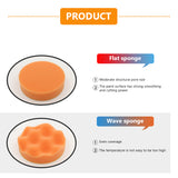 SEAMETAL 6pcs Buffing Sponge Pad Auto Buffing Waxing Sponge Car Polisher