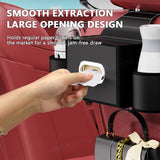 SEAMETAL Car Seat Back Storage Box Multifunctional Cup Holders Phone Stand Tissue Box