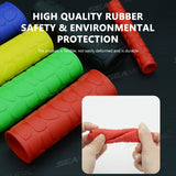 SEAMETAL 4Pcs Motorcycle Handlebar Grip Sleeve Rubber Anti-Slip Motorcycle Handle Cover