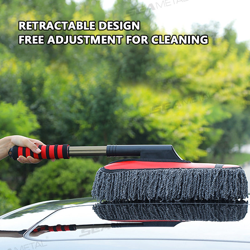 SEAMETAL Microfiber Car Wash Mop Retractable Handle Dust Remover Wax Brush