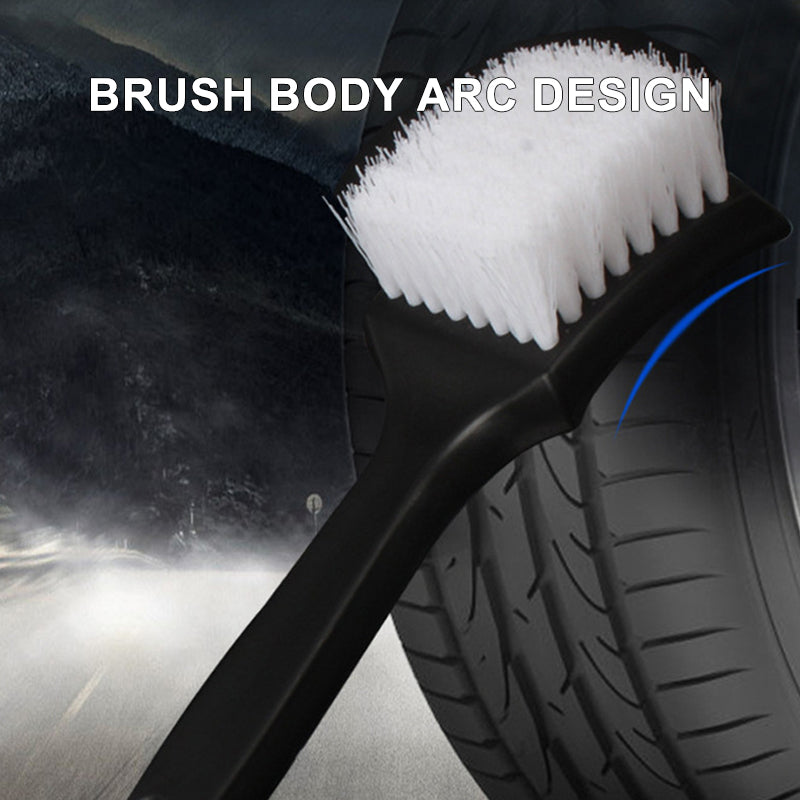 SEAMETAL Car Wheel Cleaning Brush Long Handle Bristle Brush Anti-slip Suspended Design