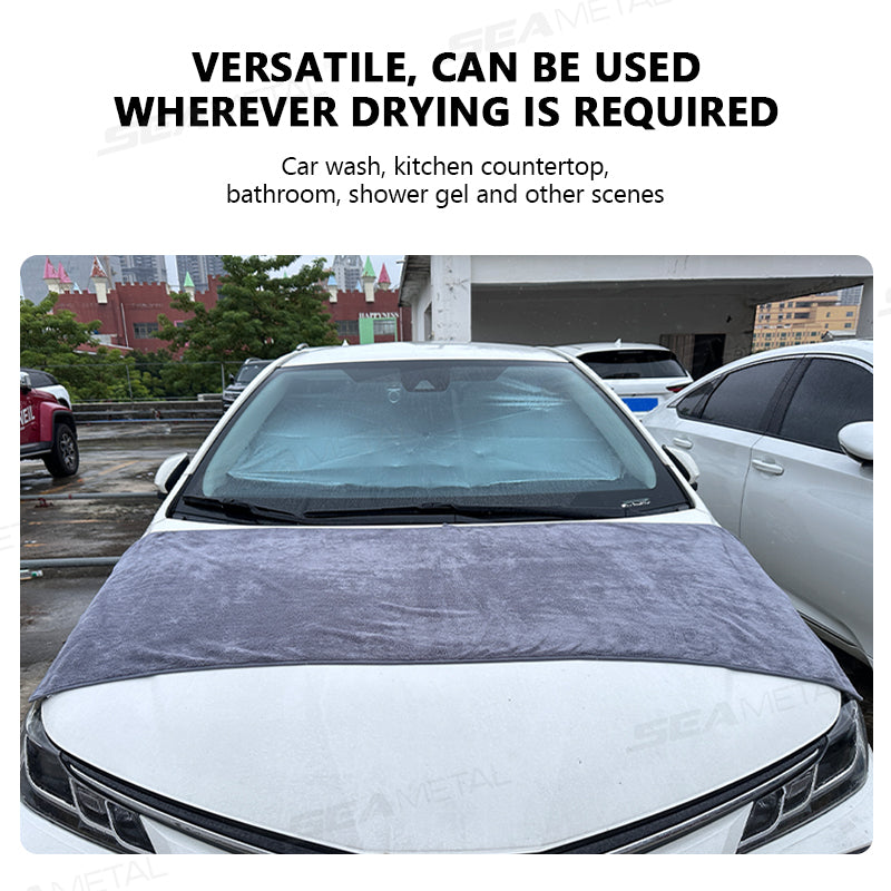 SEAMETSL 60X160CM Car Washing Towel Double Side Velvet Towel Car Drying Towel