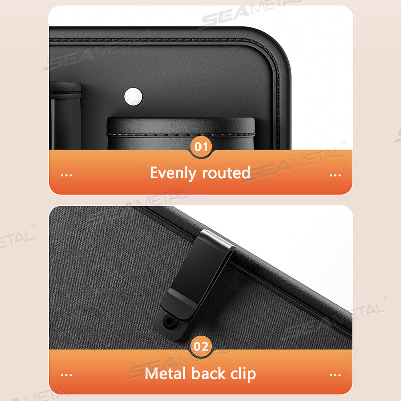 SEAMETAL Car Seat Back Anti Kick Pad Short Leather Auto Backseat Protector