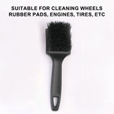SEAMETAL Car Wheel Cleaning Brush Long Handle Bristle Brush Anti-slip Suspended Design