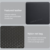 SEAMETAL Large Capacity PU Leather Car Seat Back Organizer with Tissue Holder