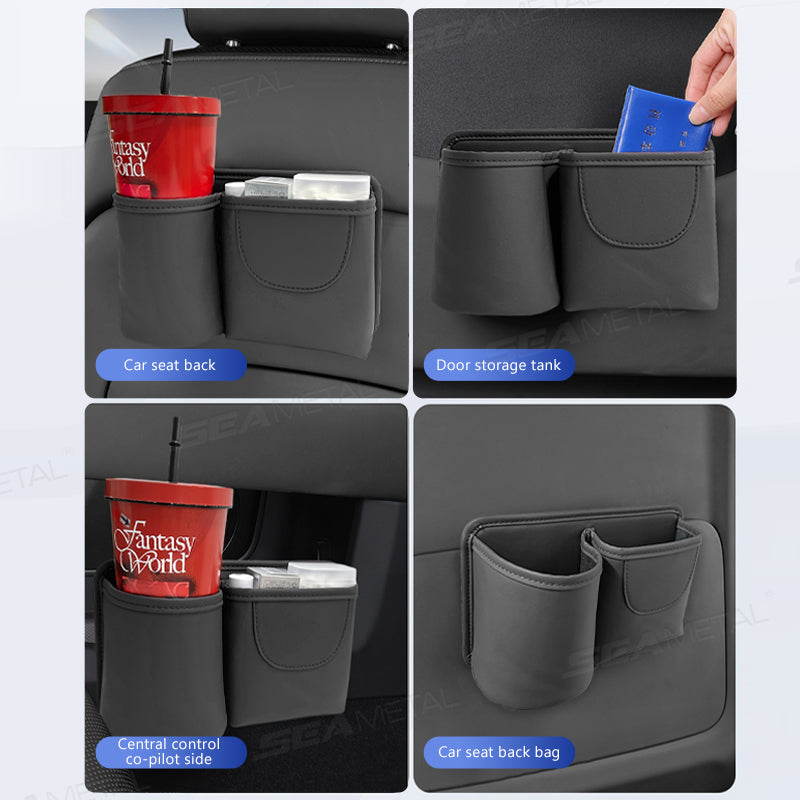 SEAMETAL Car Door Cup Holder Storage Bag Multi-functional Car Seat Back Drink Rack Organizer Pocket Universal Water Cup Holder