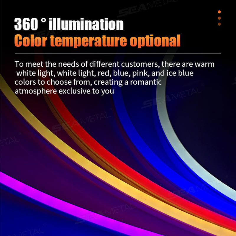 SEAMETAL Car Trunk Lighting Atmosphere Light Modified Universal High Brightness LED Wiring-free Trunk Light Strip