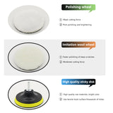 SEAMETAL 6pcs Buffing Sponge Pad Auto Buffing Waxing Sponge Car Polisher