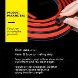 SEAMETAL Car Door Rubber Seal Strips D Shaped Noise Insulation Weatherstrip Rubber Strips For Auto Truck Window Weather Strip