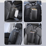 SEAMETAL Car Seat Side Storage Bag PU Leather Hanging Auto Seat Organizer Tissue Bag Water Cup Holder