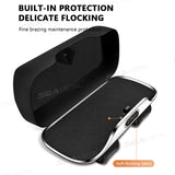 SEAMETAL Car Glasses Box Portable Press Switch Sunglasses Holder Driving Glasses Case Car Sun Visor Lenses Storage Box