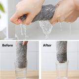 SEAMETAL Thickened Bamboo Charcoal Cleaning Towel Lint Free Super Absorbent Microfiber Cleaning Cloths for Car Window Household