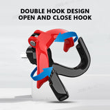 SEAMETAL Aluminum Alloy Motorcycle Helment Hook Holder Hand Bag Double Hook