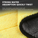 SEAMETAL Car Cleaning Towel 800GSM Coral Fleece Super Absorbent Double-sided Thick