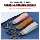 SEAMETAL Suede Metal Buckle Car Keychains Universal Key Chain
