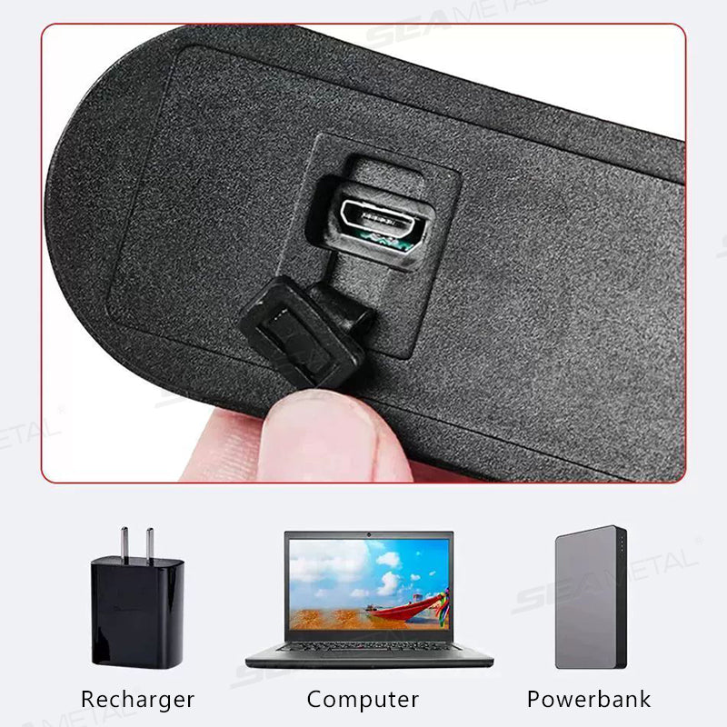 SEAMETAL Motorcycle Helmet Brake Light USB Rechargeable LED Helmet Tail Lights