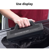 SEAMETAL Non-Scratch Soft Silicone Car Wash Wiper Handy Squeegee Water Window Wiper Drying Scraper Blade With Handle