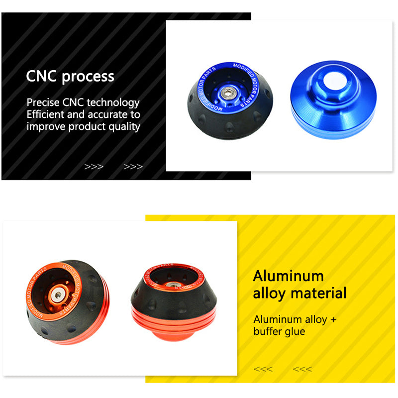 SEAMETAL Universal Motorcycle Anti-drop Fork Slider Cup Aluminum Alloy Frame Wheel Slider Protector Scooter Modification Front Fork Cup