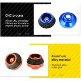 SEAMETAL Universal Motorcycle Anti-drop Fork Slider Cup Aluminum Alloy Frame Wheel Slider Protector Scooter Modification Front Fork Cup