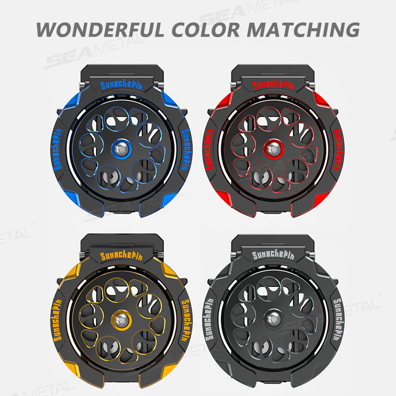 SEAMETAL Foldable Turntable Motorcycle Cup Holder CNC Metal Anti-Vibration Water Cup Bracket Kettle Holder Modified Accessories