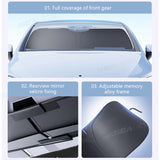 SEAMETAL Car Windshield Sun Shade Cover Foldable Thicken Front Window UV Refletive Protection Cover