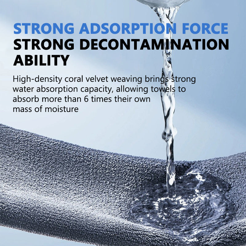 SEAMETAL 500GSM Car Wash Towel Double-sided Suede Car Cleaning Cloth