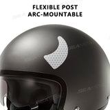 SEAMETAL Reflective Stickers Motorcycle Helmet Decal Arrows Eyes Wings Devil Horns Waterproof Night Warning Sign Exterior Parts
