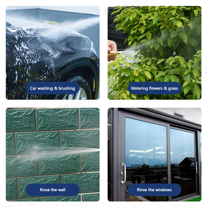 SEAMETAL High Pressure Brass Hose Nozzle Adjustable Car Wash Switch Nozzle