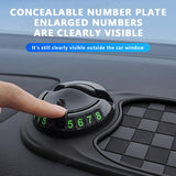 Car Anti-Slip Mat, 360° Rotatable Multifunctional Car Dashboard Mobile Phone Holder with Temporary Parking Number,