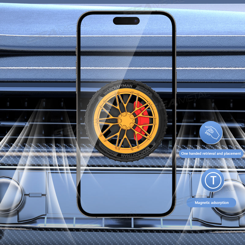 SEAMETAL Magnetic Car Phone Holder Vent Wheel Styling Phone Holder