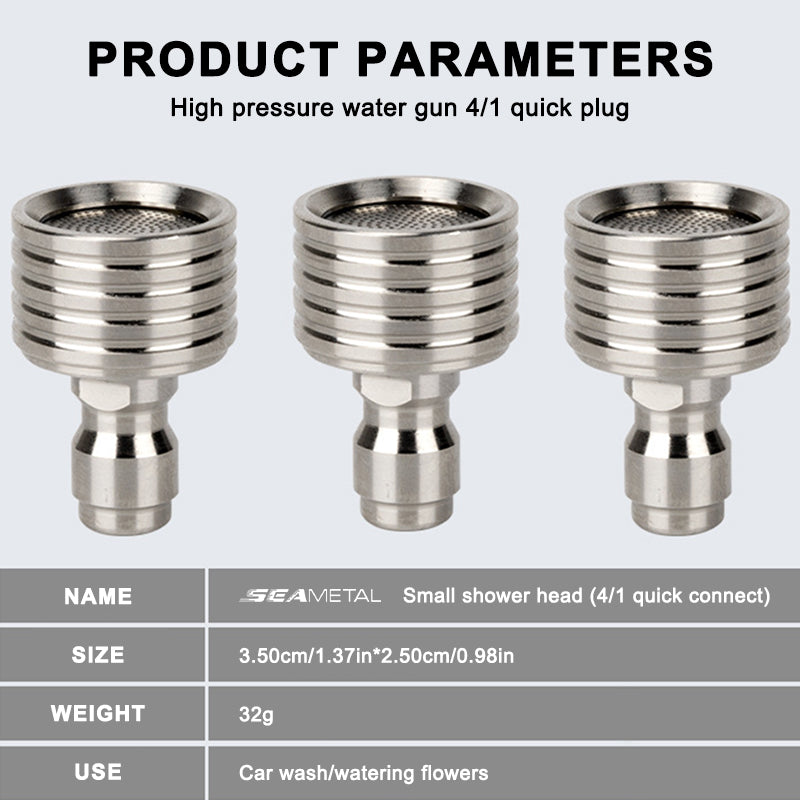 SEAMETAL High Pressure Water Gun Interface Washing Nozzle Stainless Steel