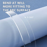 SEAMETAL 4Pcs Extended Car Door Bumper Strip Transparent Car Body Protector Sticker