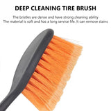 SEAMETAL Car Tyre Rim Cleaning Brush Non-slip Long-handle Brush Car / Bike Wheel Hub Cleaning Washing Tools