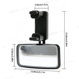 SEAMETAL 360° Rotates Adjustable Car Interior Rear View Mirror Mount Clip Auto Back Seat Auxiliary Mirror