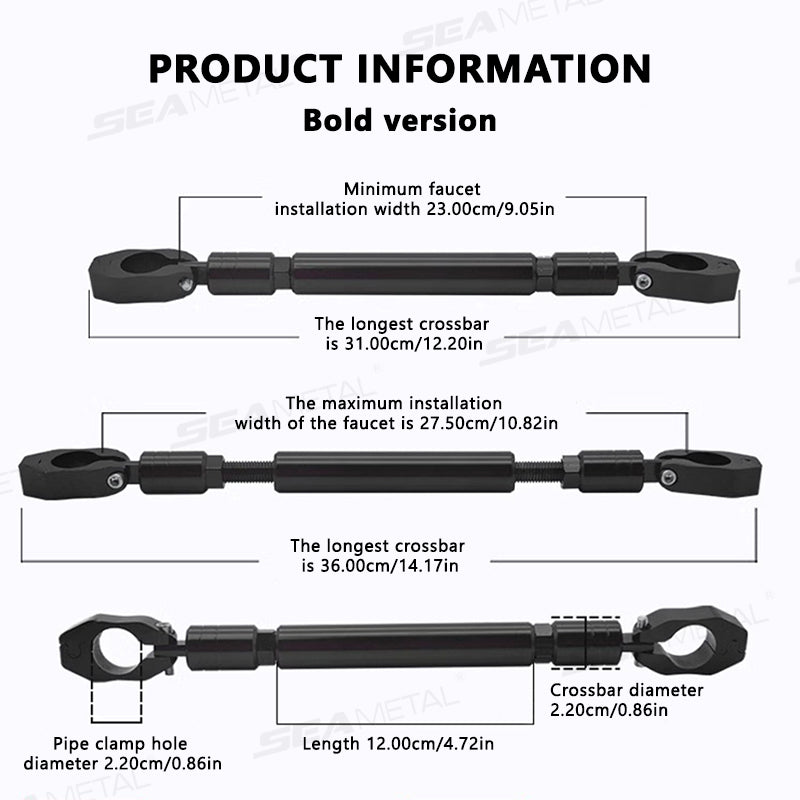 SEAMETAL Motorcycle Adjustable Handlebar Aluminum Alloy Thick Balance Bar