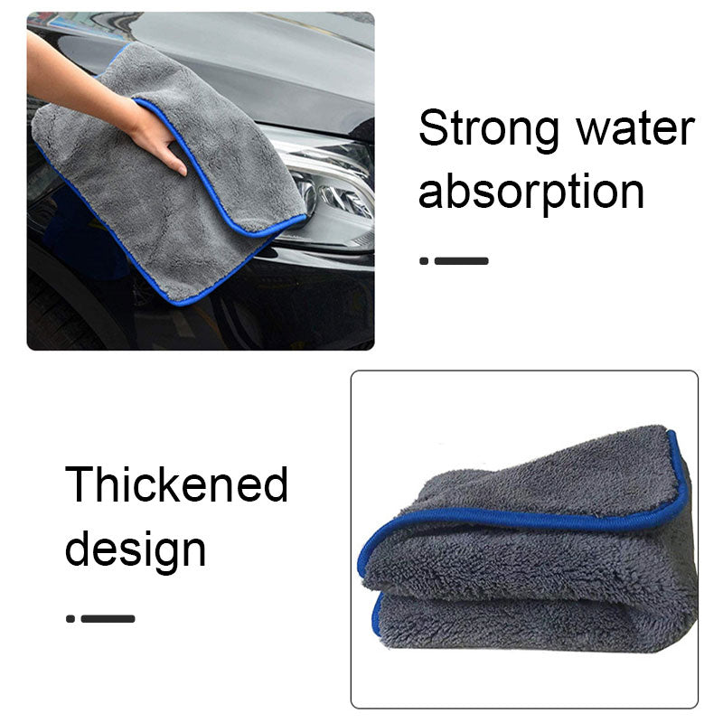 SEAMETAL Thickened Coral Fleece 1200gsm Car Cleaning Towel Super Absorbent Microfiber Cleaning Cloth Home Window Detailing Rag