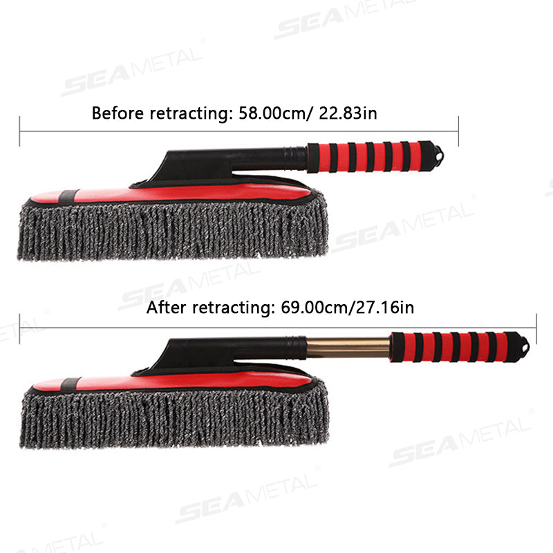 SEAMETAL Microfiber Car Wash Mop Retractable Handle Dust Remover Wax Brush