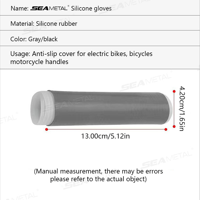 SEAMETAL Self Shrinking Motorcycle Handlebar Cover Silicone Non-Slip Anti Vibration Motorcycle Grip Cover Sleeve Universal Type