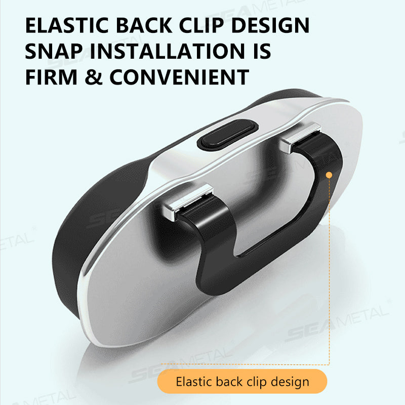 SEAMETAL Car Glasses Case Portable Press Switch Car Sun Visor Sunglasses Holder ABS With Flocking Lining Glasses Box Universal