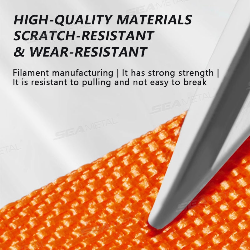 SEAMETAL 3/4/6m Car Cargo Lashing Straps with Buckle Tie-Down Belt Tow Rope Strong Ratchet Fixing Belt for Motorcycle Bicycle