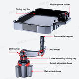 SEAMETAL Car Food Tray Portable Car Dining Table with Mobile Phone Holder