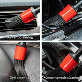 SEAMETAL 13pcs Car Cleaning Brush Set Car Detail Cleaning Gloves with Towel Sponge