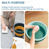 SEAMETAL 5/10L Portable Folding Bucket Thickened Silicone Fishing Camping Bucket